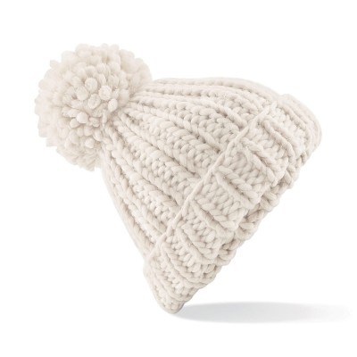 Cappelli Oversized Hand-Knitted Beanie colore oatmeal taglia UNICA