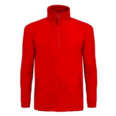 Pile Fleece half zip colore red taglia S