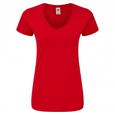 T-Shirt Ladies 150 V-Neck T colore red taglia XS