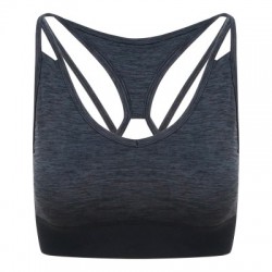 T-Shirt Girlie Cross Back Crop Top colore Black Slate Melange taglia XS