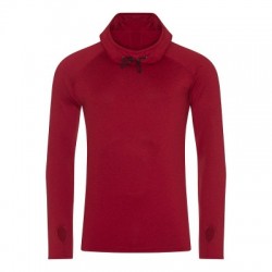 Felpe Mens Cool Cowl Neck Top colore red melange taglia S