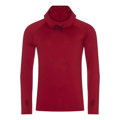 Felpe Mens Cool Cowl Neck Top colore red melange taglia L