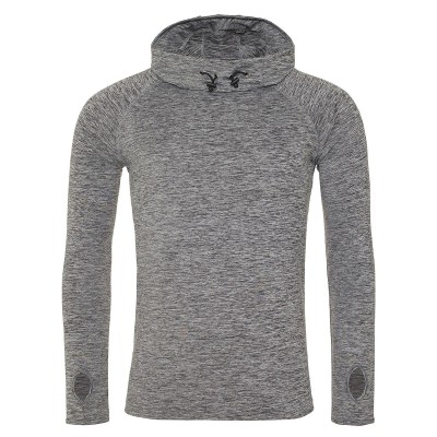 Felpe Mens Cool Cowl Neck Top colore Grey Melange taglia S