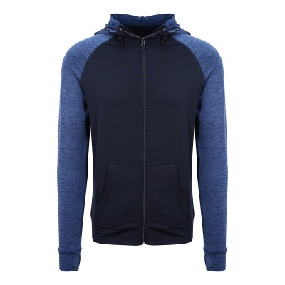 Felpe Men's Cool Contrast Zoodie colore navy/navy melange taglia S
