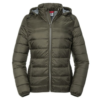 Giacche Ladies' Hooded Nano Jacket colore Dark Olive taglia XXL