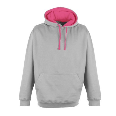 Felpe Superbright Hoodie colore heather grey/electric pink taglia S
