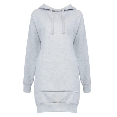 Felpe Hoodie Dress colore heather grey taglia XS