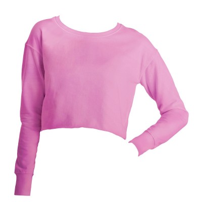 Felpe Girlie Cropped Sweat colore dusty pink taglia XXS