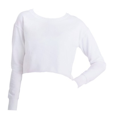 Felpe Girlie Cropped Sweat colore arctic white taglia XXS