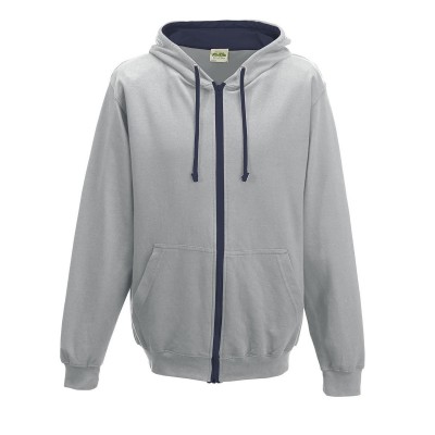 Felpe Varsity Zoodie colore heather grey/french navy taglia S