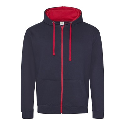 Felpe Varsity Zoodie colore new french navy/fire red taglia S