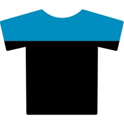 T-Shirt Colour Block T colore Black/Azure taglia S