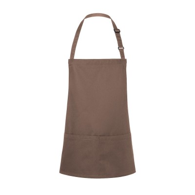Ho.Re.Ca. Short Bib Apron Basic With Buckle And Pocket      0) colore Light-Brown taglia UNICA