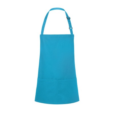 Ho.Re.Ca. Short Bib Apron Basic With Buckle And Pocket      0) colore turquoise taglia UNICA