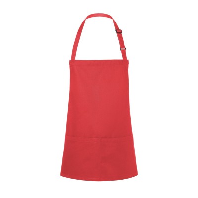 Ho.Re.Ca. Short Bib Apron Basic With Buckle And Pocket      0) colore Red taglia UNICA