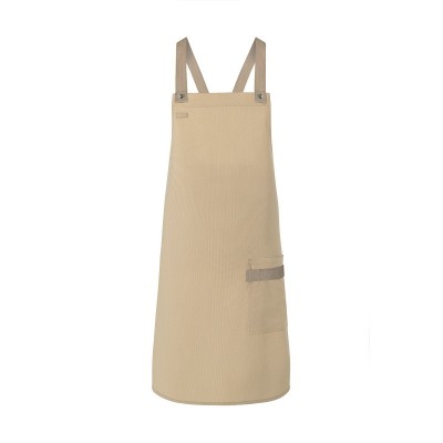Ho.Re.Ca. Bib Apron With Crossed Ribbons colore pebble grey taglia UNICA