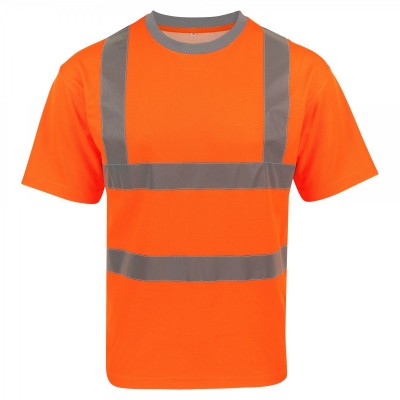 T-Shirt Hi-Viz Poly-Cotton Shirt colore Orange taglia S