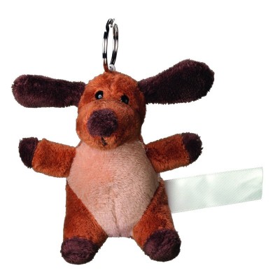 Gadget Plush dog with keychain colore brown taglia UNICA