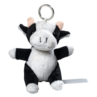Gadget plush cow with keychain colore black/white taglia UNICA
