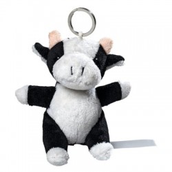 Gadget plush cow with keychain colore black/white taglia UNICA