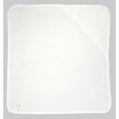 Spugna Baby Organic Hooded Blanket colore white taglia UNICA