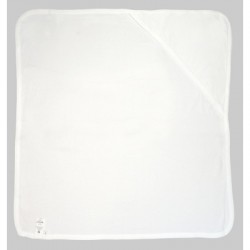 Spugna Baby Organic Hooded Blanket colore white taglia UNICA