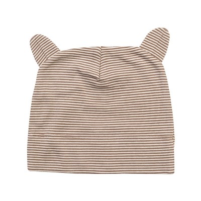 Cappelli Little hat with ears colore organic natural/mocha taglia UNICA