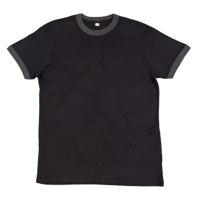 T-Shirt Superstar Retro Ringer colore black/charcoal grey melange taglia S