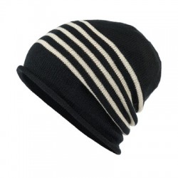 Cappelli Fine Knitted Beanie colore black/sand taglia UNICA