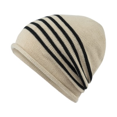 Cappelli Fine Knitted Beanie colore sand/black taglia UNICA