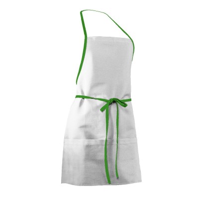 Ho.Re.Ca. Contrast Apron colore white/green taglia UNICA