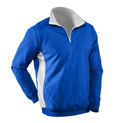 Felpe Contrast half zip sweat colore royal/white taglia S