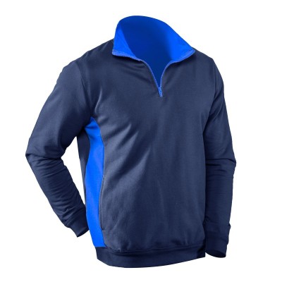 Felpe Contrast half zip sweat colore navy/royal taglia S