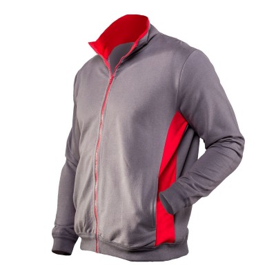 Felpe Contrast jacket sweat colore dark grey/red taglia M