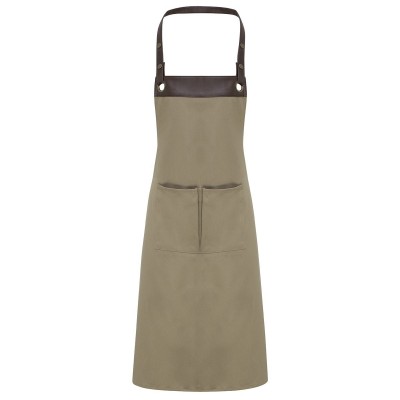 Ho.Re.Ca. Espresso Bib Apron colore khaki/brown taglia UNICA