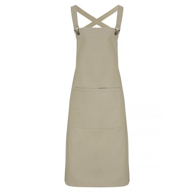 Ho.Re.Ca. Cross Back 'Barista' Bib Apron colore khaki taglia UNICA