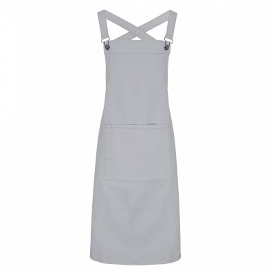 Ho.Re.Ca. Cross Back 'Barista' Bib Apron colore silver taglia UNICA