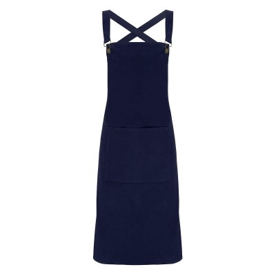 Ho.Re.Ca. Cross Back 'Barista' Bib Apron colore navy taglia UNICA