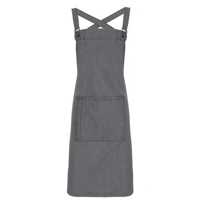 Ho.Re.Ca. Cross Back 'Barista' Bib Apron colore grey denim taglia UNICA