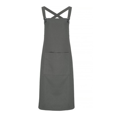 Ho.Re.Ca. Cross Back 'Barista' Bib Apron colore dark grey taglia UNICA