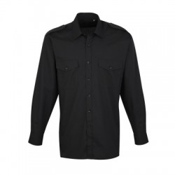 Camicie Men's Long Sleeve Pilot Shirt colore black taglia S
