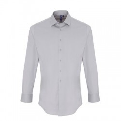 Camicie Men's Stretch Fit Cotton Poplin Long Sleeve Shirt 2