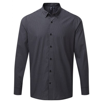 Camicie ?Maxton' Check - Men's Long Sleeve Shirt colore steel/black taglia S