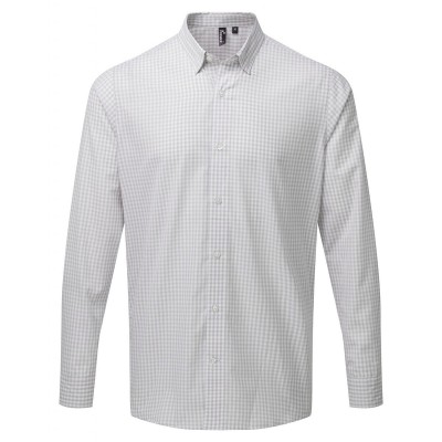 Camicie ?Maxton' Check - Men's Long Sleeve Shirt colore silver/white taglia S