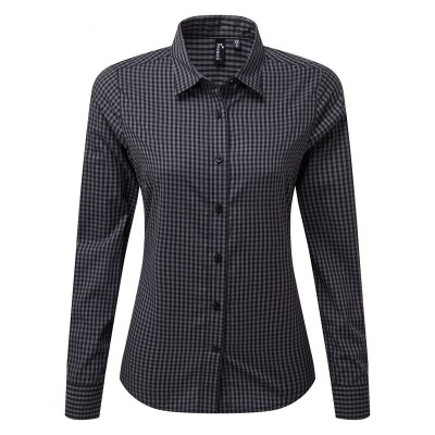 Camicie ?Maxton? Check - Women's Long Sleeve Shirt colore steel/black taglia XS