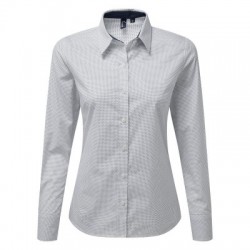 Camicie Women's Denim-Pindot Long Sleeve Shirt 2