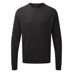 Felpe Men's Crew Neck Cotton Rich Knitted Sweater colore charcoal taglia XXS