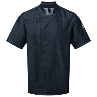 Ho.Re.Ca. Chef's Zip-Close Short Sleeve Jacket colore black denim taglia XL