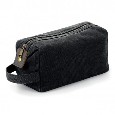 Borse Heritage Waxed Canvas Wash Bag colore black taglia UNICA