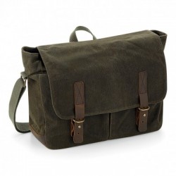 Borse Heritage Waxed Canvas Messenger colore olive green taglia UNICA